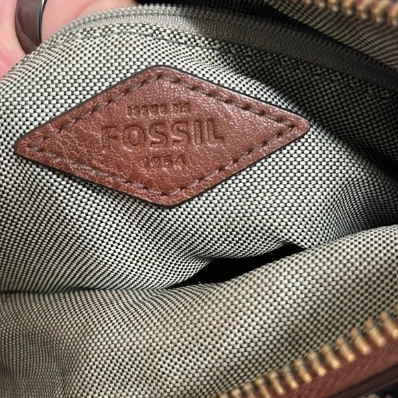 Vintage Fossil 1954 Leather & Canvas with Western/Arizona Native American Print - Picture 6 of 8